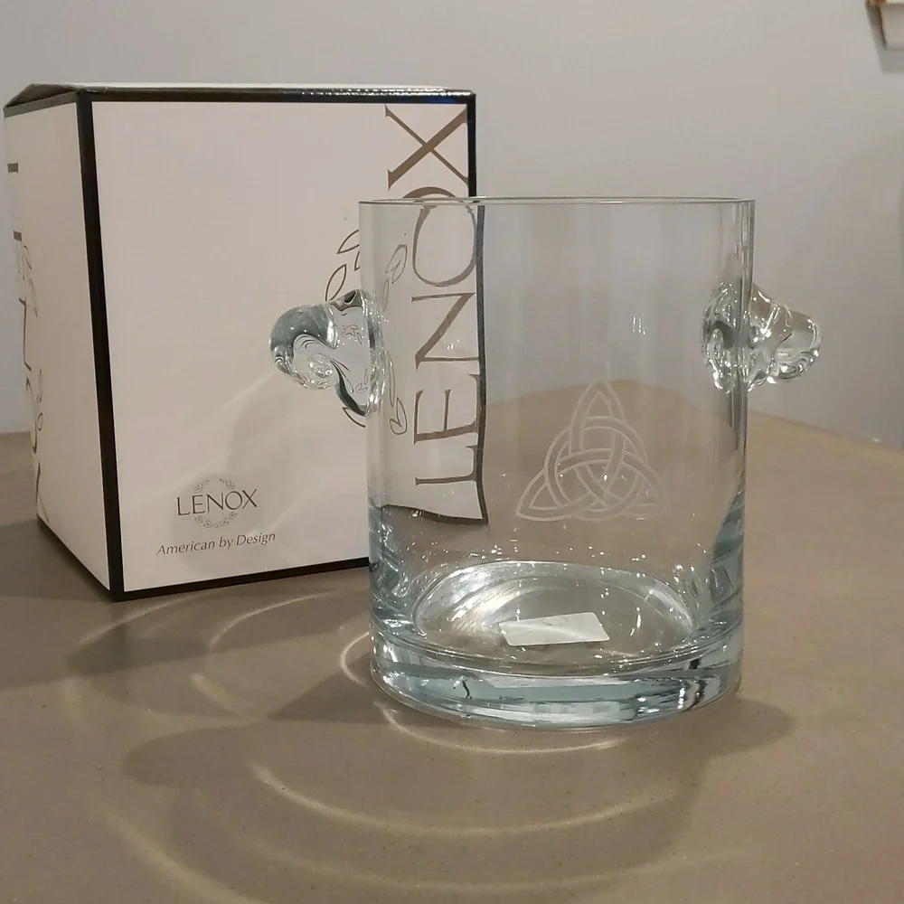 RARE Vintage Celtic Knot Ice Bucket in original Lenox box